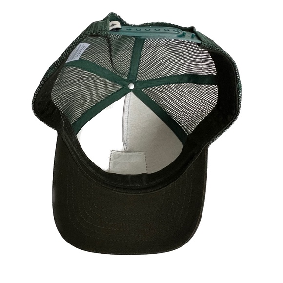 Woods Snap Back Cap Trucker Hat Dark Green 3 Trees Adult Unisex 100% Cotton - Picture 8 of 10